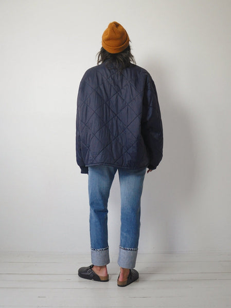 1980's Navy Quilted Puffer Jacket