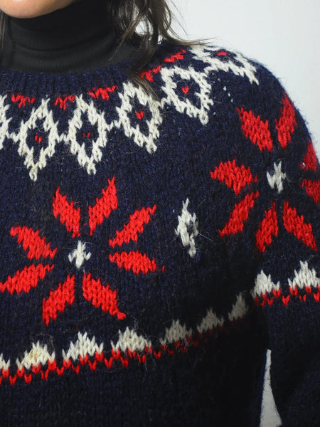1970's Navy Jantzen Fairisle Ski Sweater