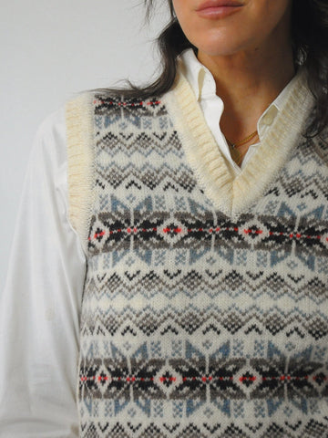 1980's Scottish Fairisle Sweater Vest