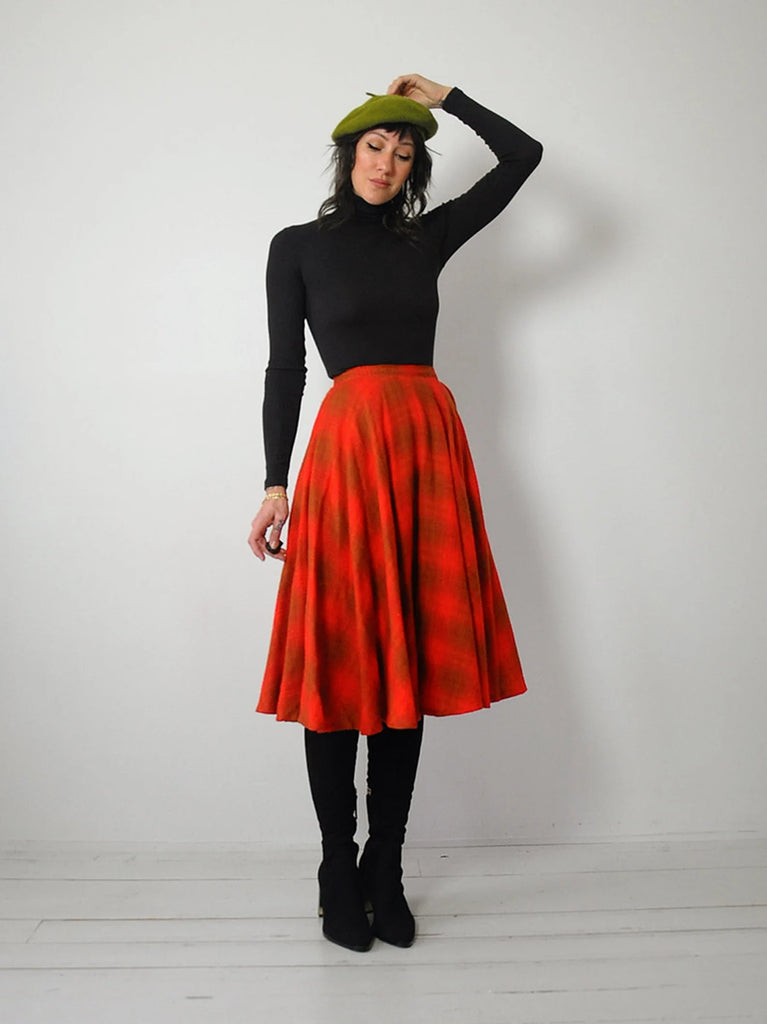 Tartan sales skirt 1950s
