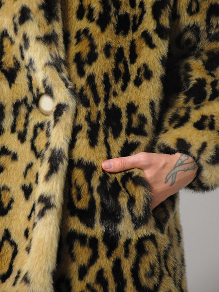 1980's Leopard Faux Fur Coat