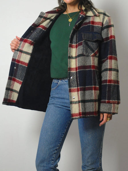 1970's Wool Plaid Unisex Jacket