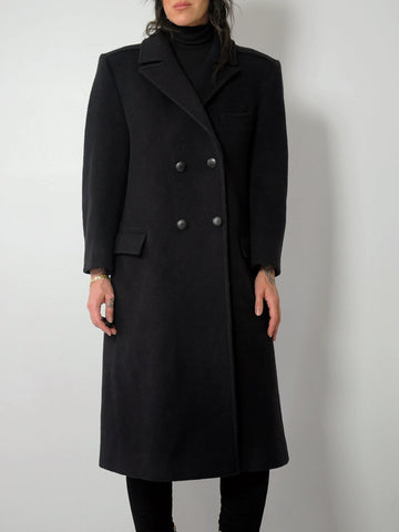 1980's Pendleton Black Wool Peacoat