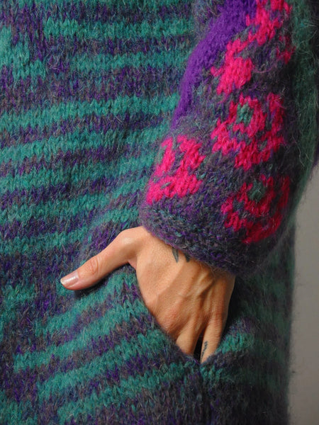 1980's Wool Cocoon Sweater Coat