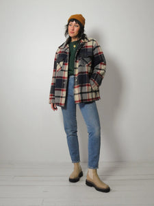 1970's Wool Plaid Unisex Jacket