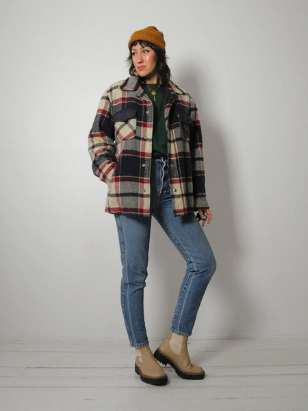 1970's Wool Plaid Unisex Jacket