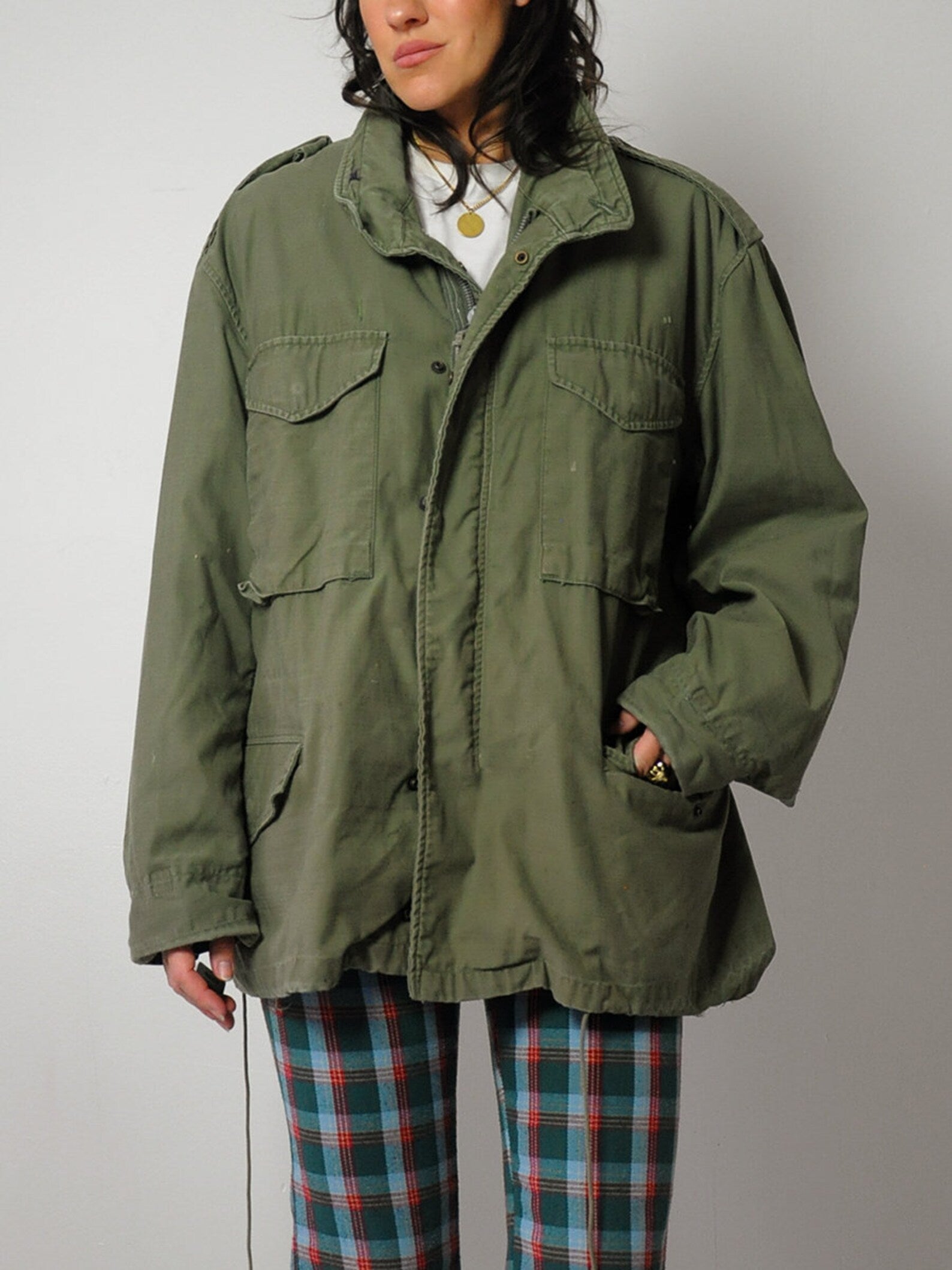 1970's Olive Military Field Parka