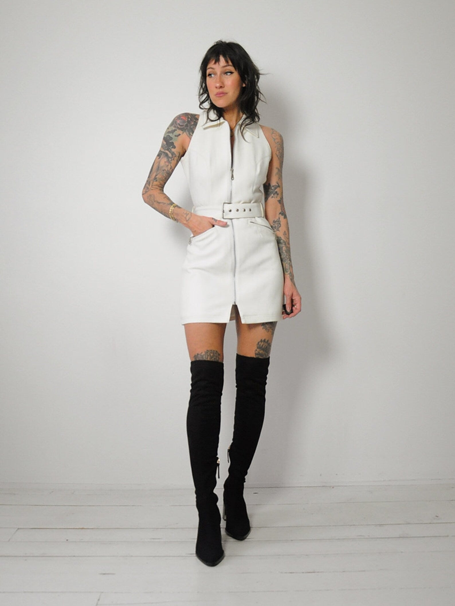 y2k Vegan Leather B.B. Dakota Dress