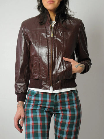 1980's Leather Bomber Jacket