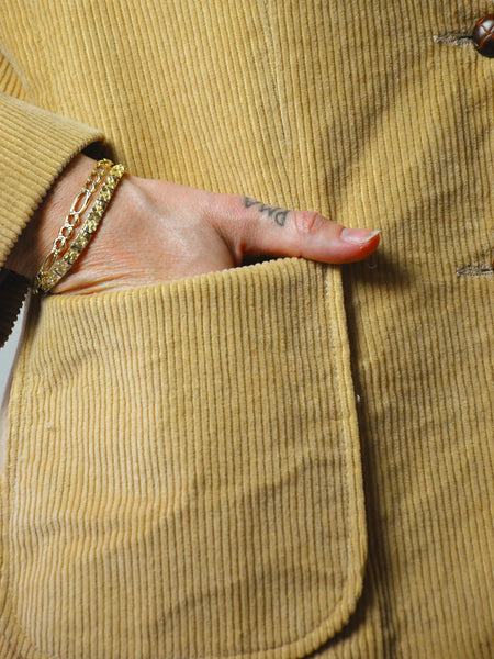 1980's Wheat Corduroy Menswear Blazer