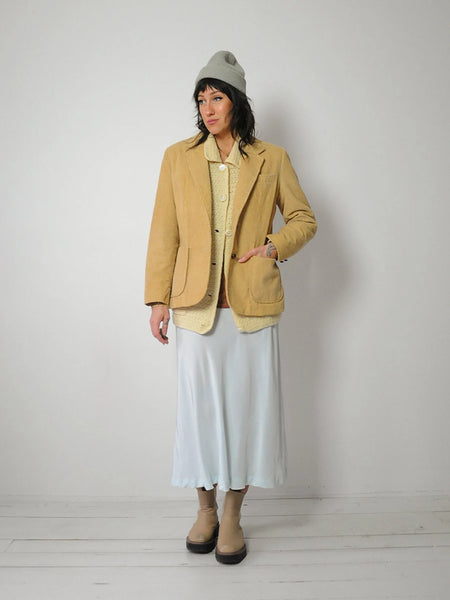 1980's Wheat Corduroy Menswear Blazer