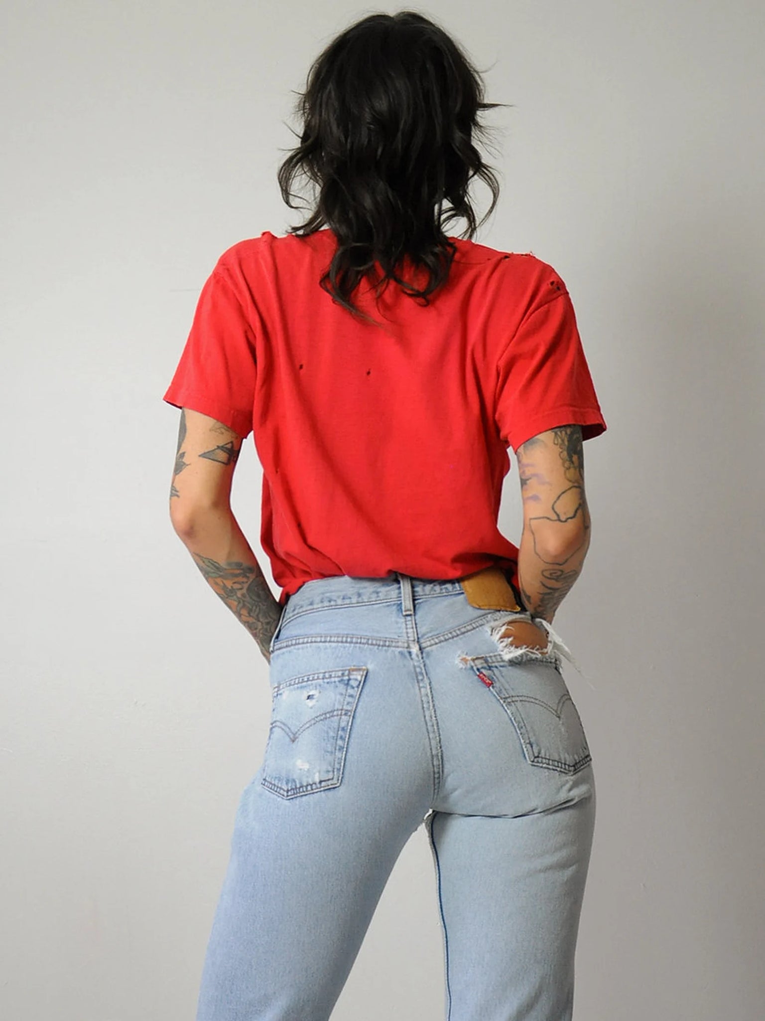 Patched Levi s 501 Jeans 28x30.5 NOIROHIO VINTAGE