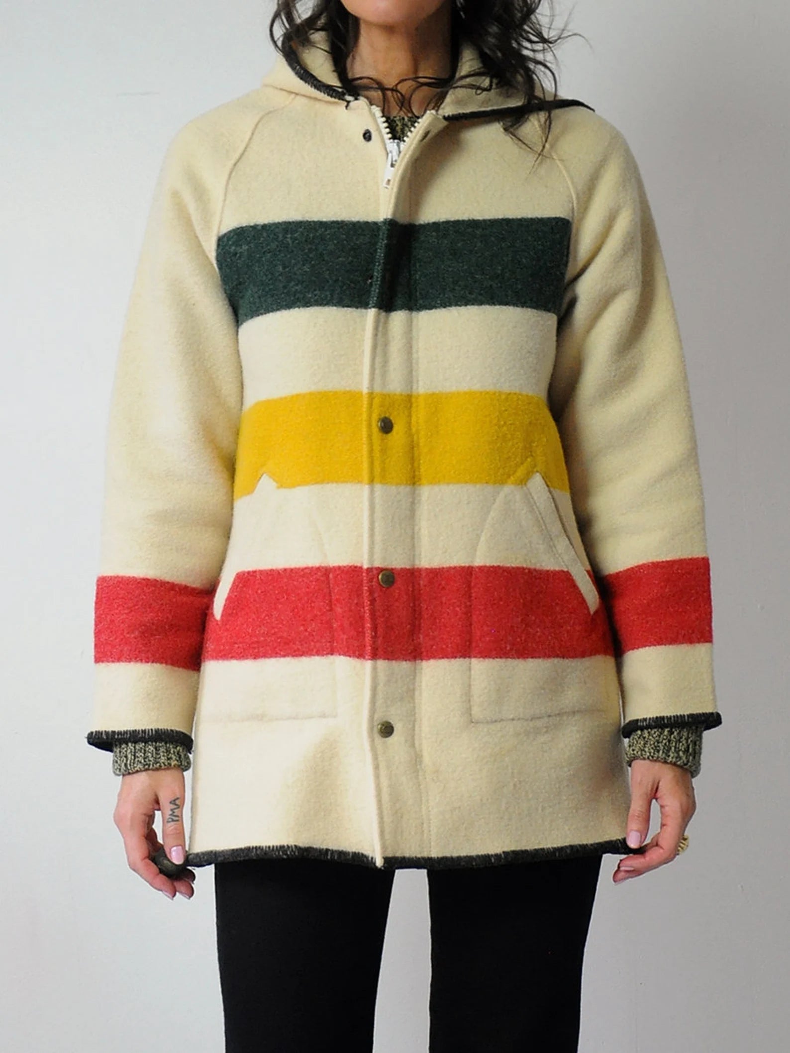 Woolrich Hooded Blanket Coat