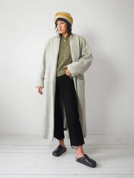 Herringbone Tweed Wool Menswear Coat