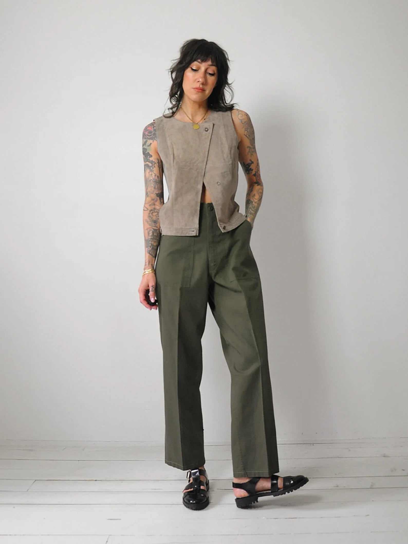 1970's Olive Military Field Pants