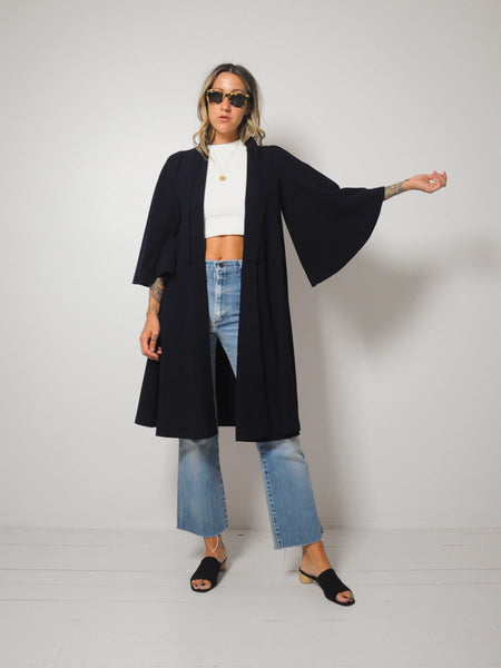 Jean Muir Wool Crepe Swing Coat