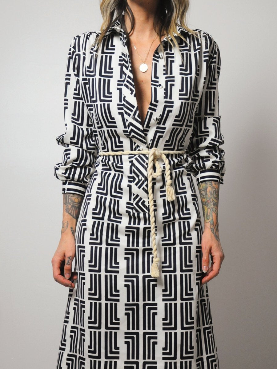 Lanvin Signature Print Shirt Dress