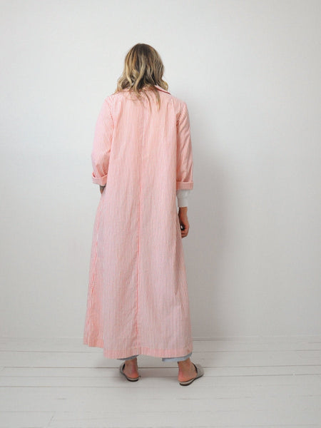 60's Seersucker Robe Coat