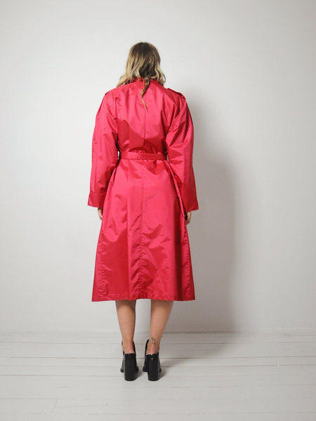 Raspberry Oversized Raincoat