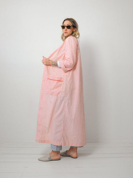 60's Seersucker Robe Coat