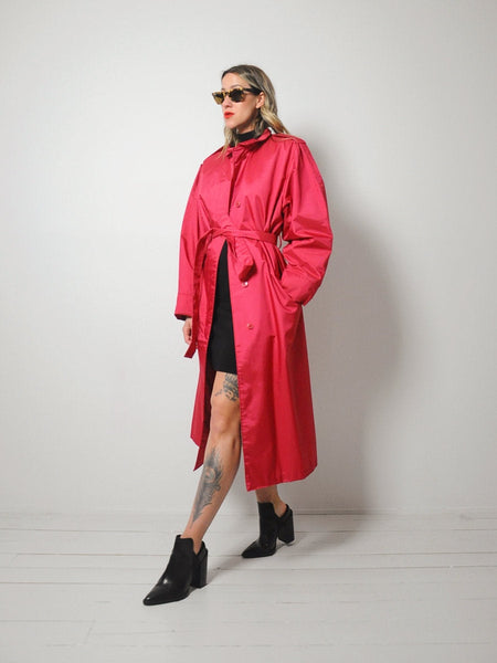 Raspberry Oversized Raincoat