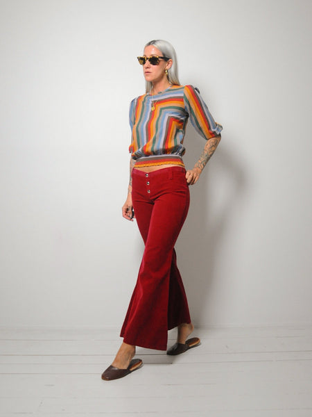 70's Merlot Corduroy Bellbottoms