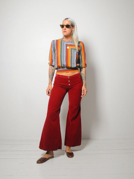 70's Merlot Corduroy Bellbottoms