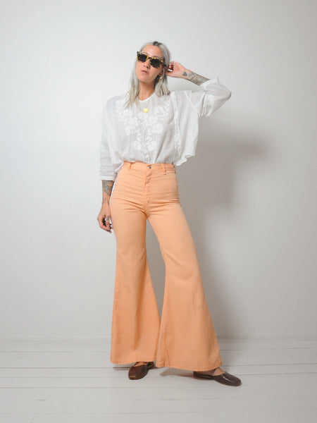 70's Peach Wrangler Flares 26x30.5