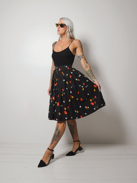 50's Wild Poppy Skirt