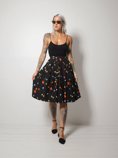 50's Wild Poppy Skirt