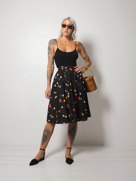 50's Wild Poppy Skirt