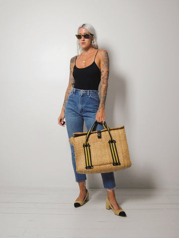 70's Woven Beach Bag
