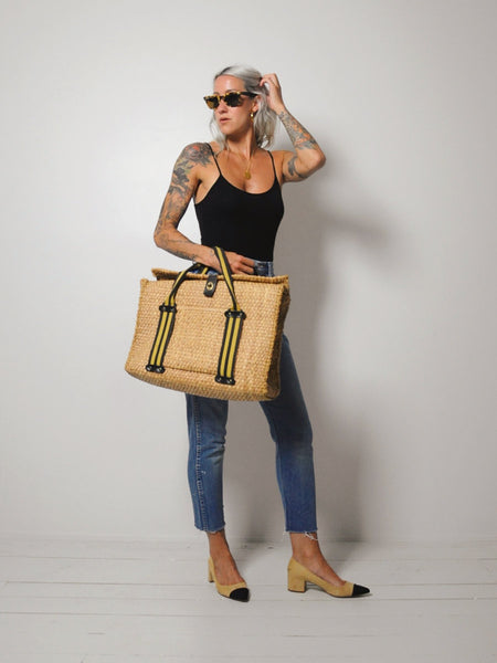 70's Woven Beach Bag