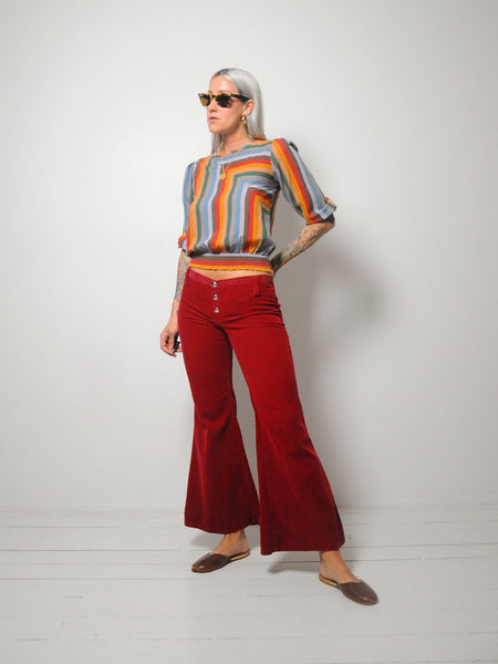 70's Merlot Corduroy Bellbottoms