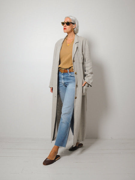 Armani Oatmeal Linen duster