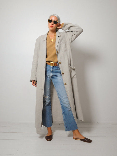 Armani Oatmeal Linen duster