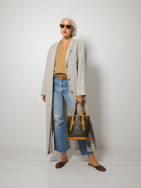 Armani Oatmeal Linen duster