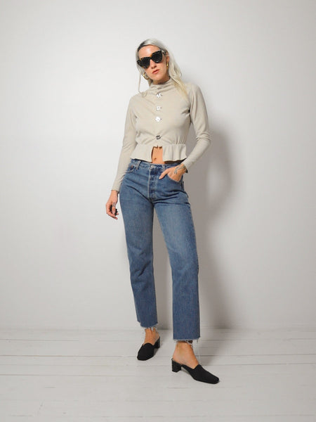 70's Pauline Trigère Peplum Top