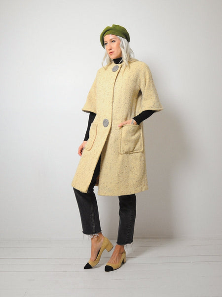 60's Vanilla Wool Swing Coat