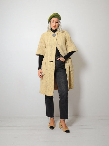 60's Vanilla Wool Swing Coat
