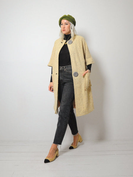 60's Vanilla Wool Swing Coat