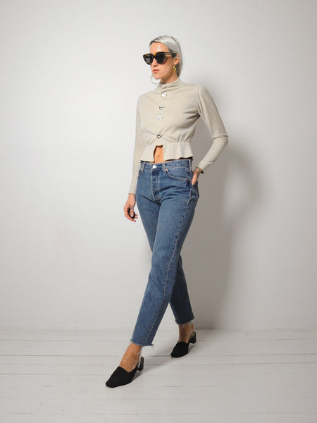 70's Pauline Trigère Peplum Top