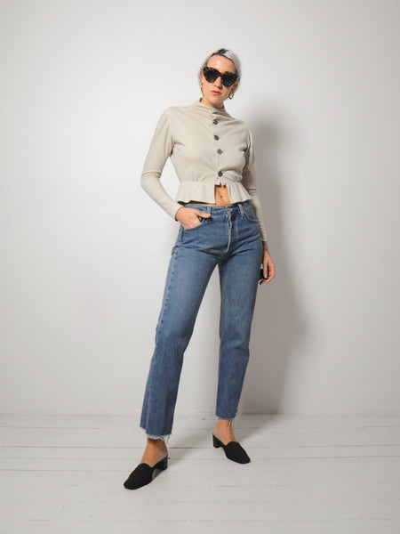 70's Pauline Trigère Peplum Top