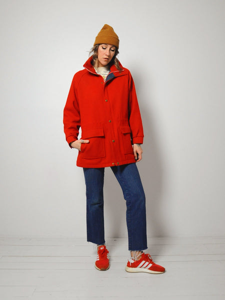 Red Woolrich Parka