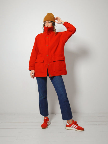Red Woolrich Parka
