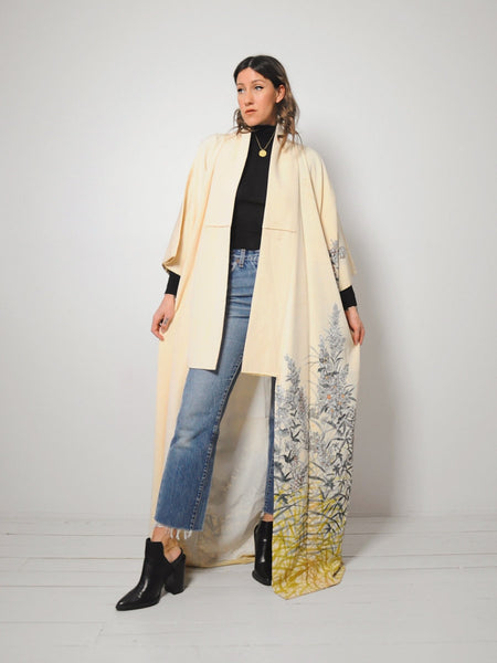 50's Botanical Japanese Kimono
