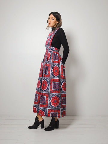 70's Bandana Apron Dress