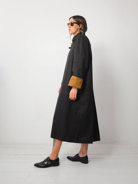 Black & Tan Reversible Trench Coat