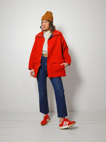 Red Woolrich Parka