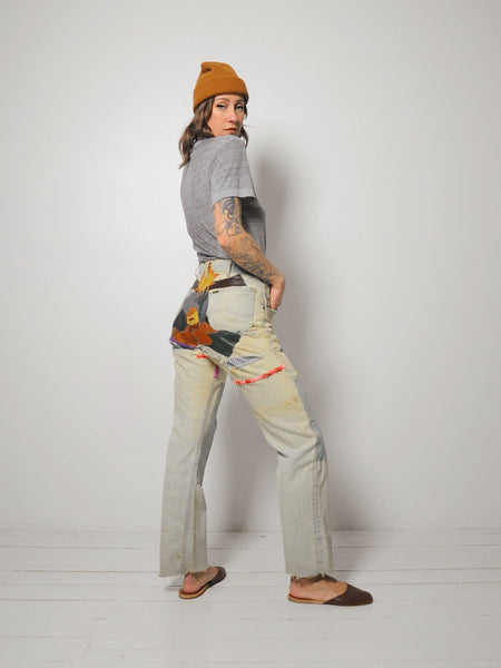 60's Rare Lee Patched Jeans 29x30.5